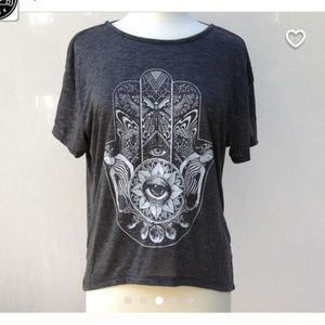 🌌Hamsa hand low back flowy tee